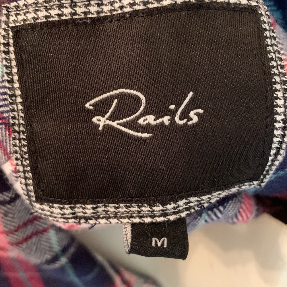 Rails Button Up Plaid Shirt - Size Medium - image 3